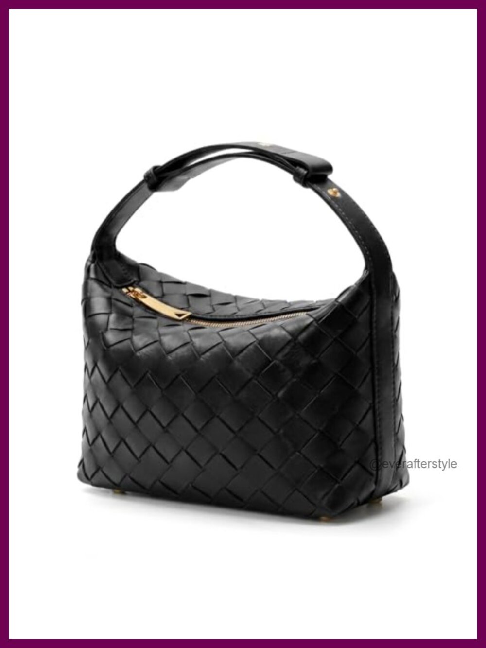 Faux Suede Hand-Woven Hobo Shoulder Bag Compact Adjustable Strap Women